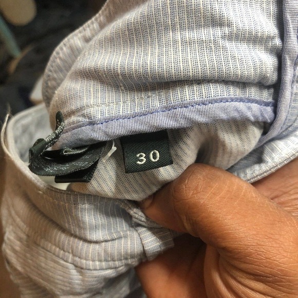 Rodd & Gunn Custom Fit Shorts Men's Size 30 Blue Striped Preppy Golf Casual - Picture 9 of 10